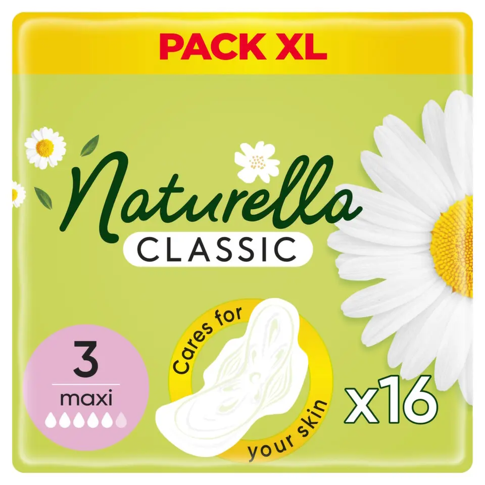 Naturella Maxi hygienické vložky s křidélky, velikost 3, 16 ks