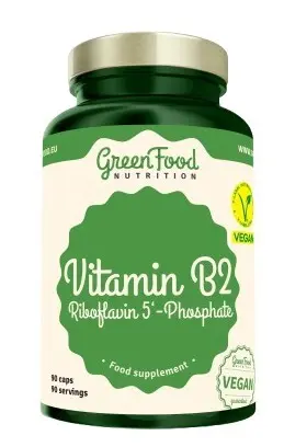 GREENFOOD NUTRITION Vitamin B2 riboflavin 5'phosphat 90 kapslí