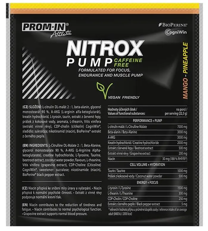 Prom-In Nitrox Pump Caffeine Free 22,5 g