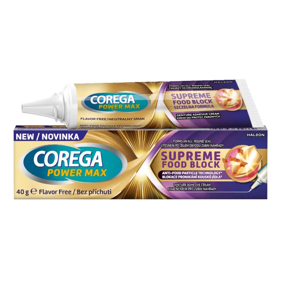 COREGA Max supreme food block fixační krém 40 g