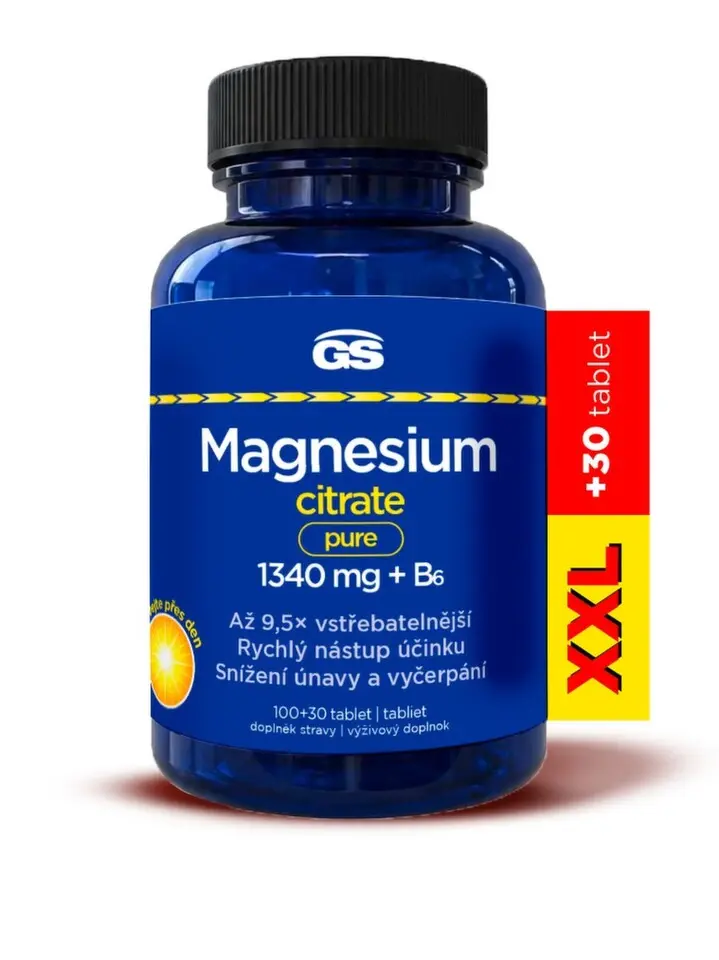 GS Magnesium citrate pure 1340 mg + XXL B6 100 + 30 tablet