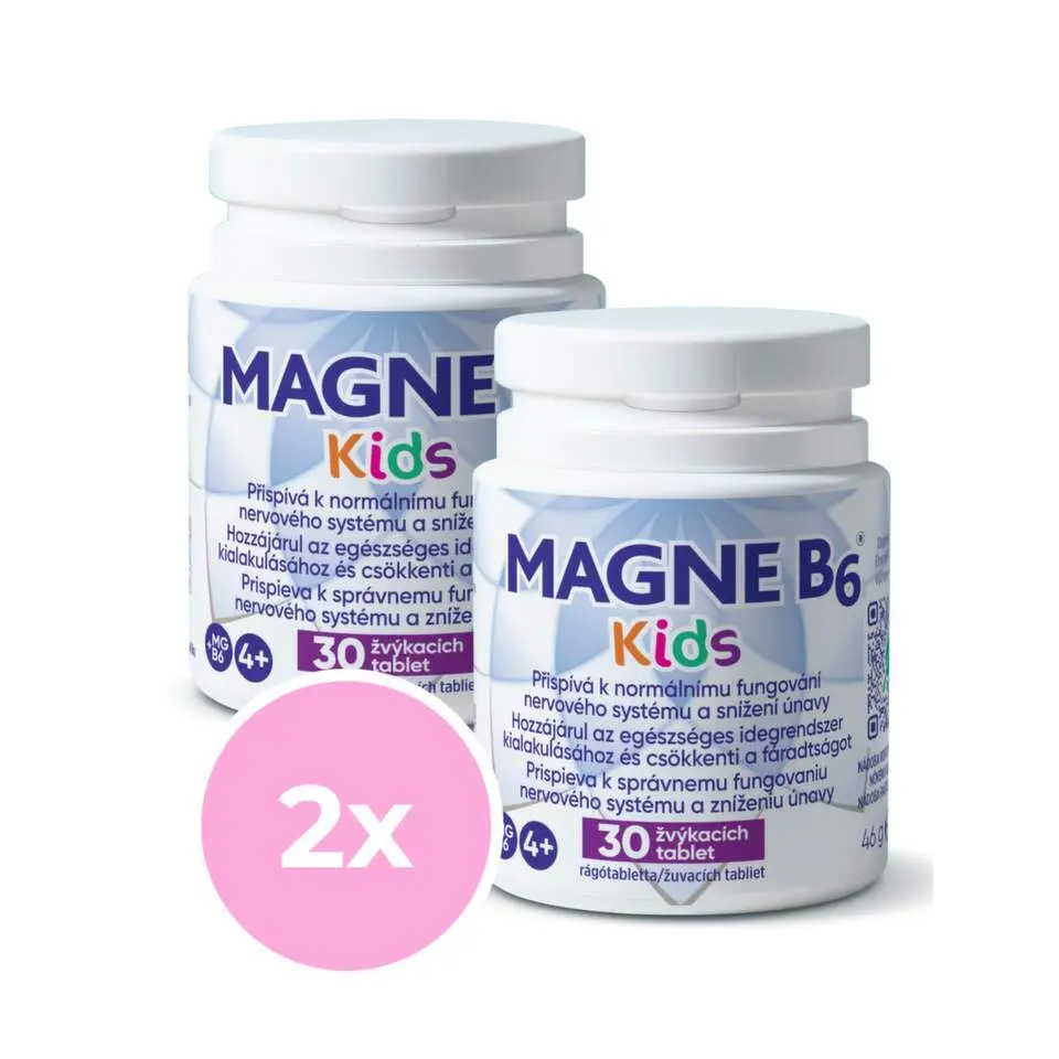 MAGNE B6 Kids 30 žvýkacích tablet - balení 2 ks