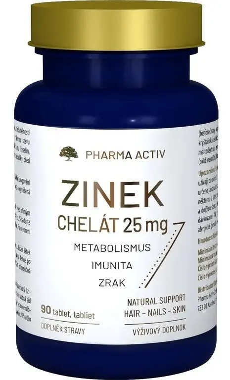 PHARMA ACTIV Zinek chelát 25 mg 90 tablet