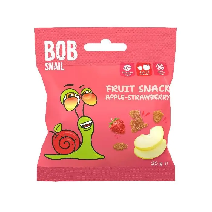 ŠNEK BOB Ovocný snack jablko-jahoda 20 g