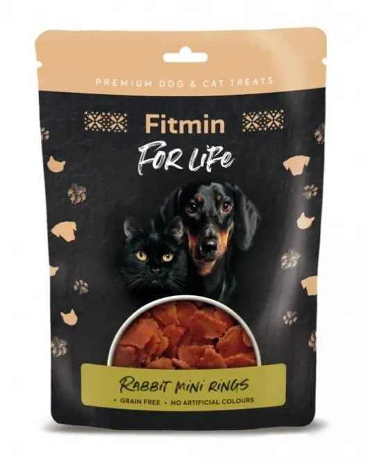 Fitmin FL dog, cat pochoutka Králičí mini kroužky 70 g
