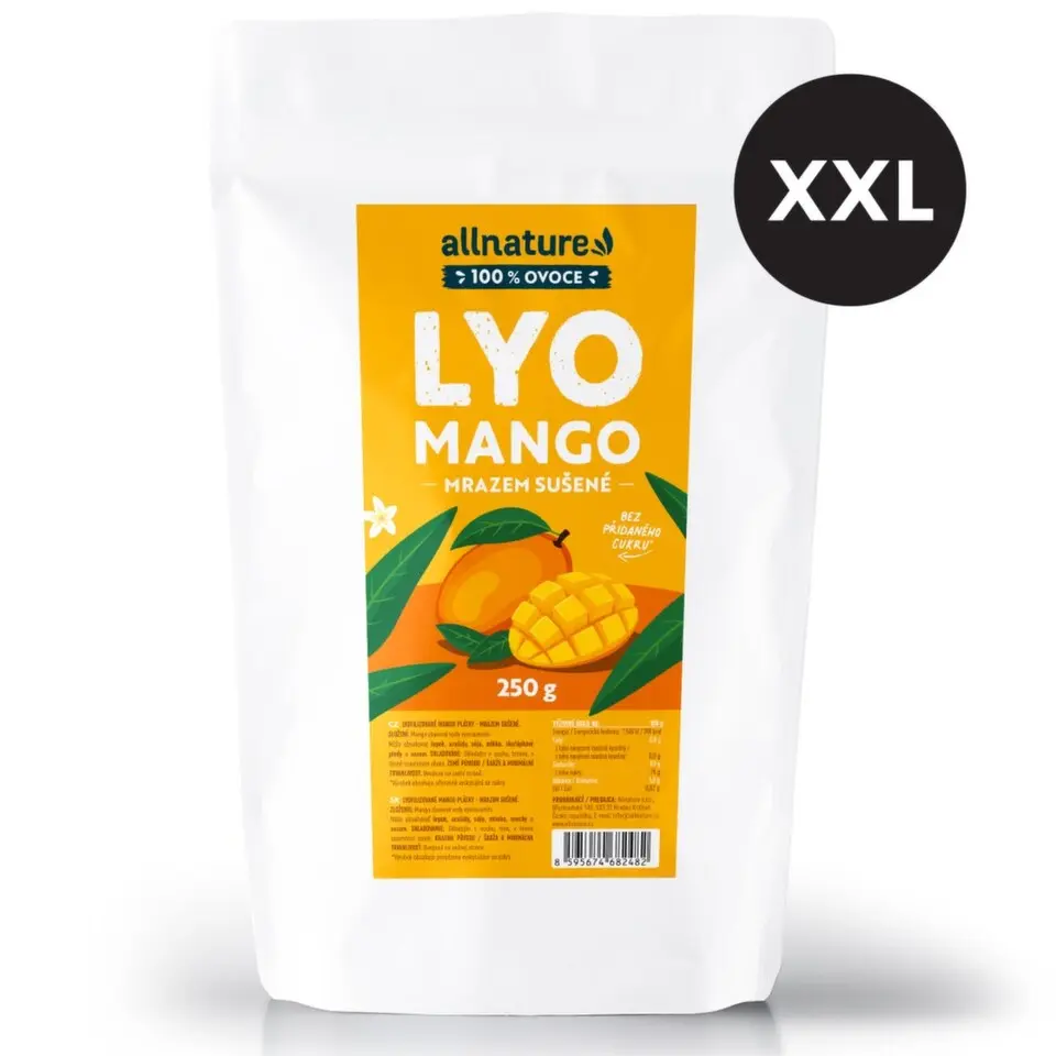 Allnature Mango Lyo mrazem sušené 250g XXL