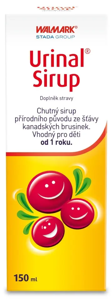 URINAL Sirup 150 ml, kanadské brusinky, vhodný i pro děti od 1 roku