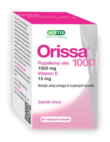 Orissa Pupalkový olej 1000mg s vit.E 15mg cps.60