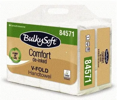 BULKYSOFT Papírové ručníky skládáné V, 2 vrstvé, 3000ks
