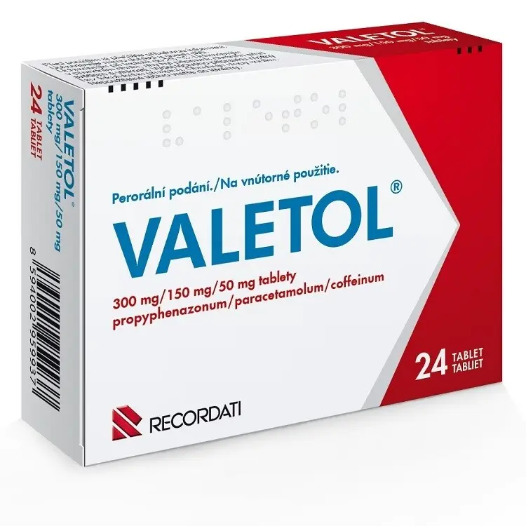 VALETOL 300MG/150MG/50MG TBL NOB 24