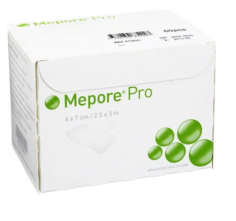 MEPORE PRO 6X7 CM, 60 KS, SAMOLEPÍCÍ ABSORPČNÍ KRYTÍ, STERILN