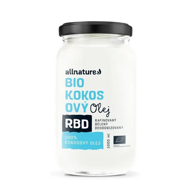 Allnature RBD kokosový olej BIO bez vůně, 1000 ml