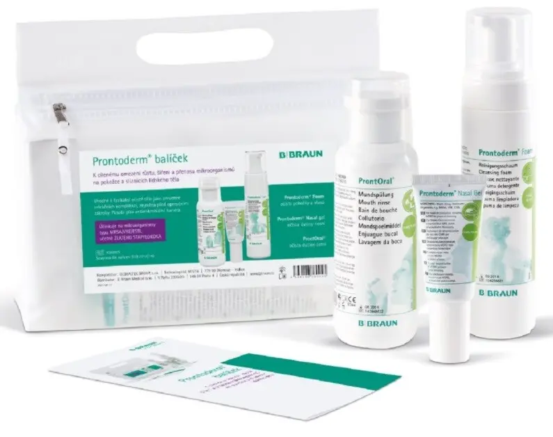 B. Braun Prontoderm ProntOral 250 ml + Prontoderm Nasal Gel 30 ml + Prontoderm Foam 200 ml dárková sada