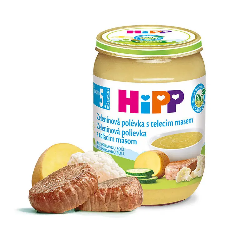 HiPP POLÉVKA BIO Zeleninová s telecím masem 190g