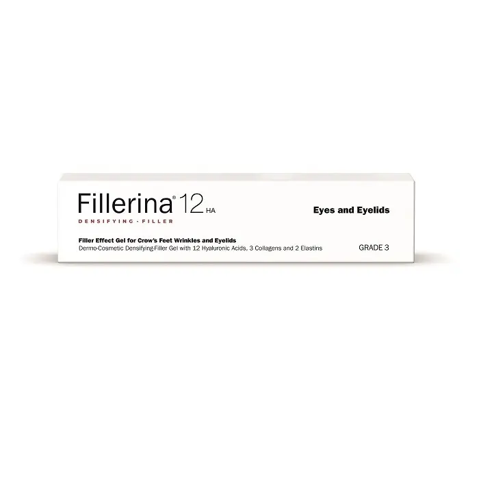 Fillerina Sérum pro vyplnění hlubokých vrásek na oční okolí 12HA stupeň 3 (Filler Effect Gel) 15 ml