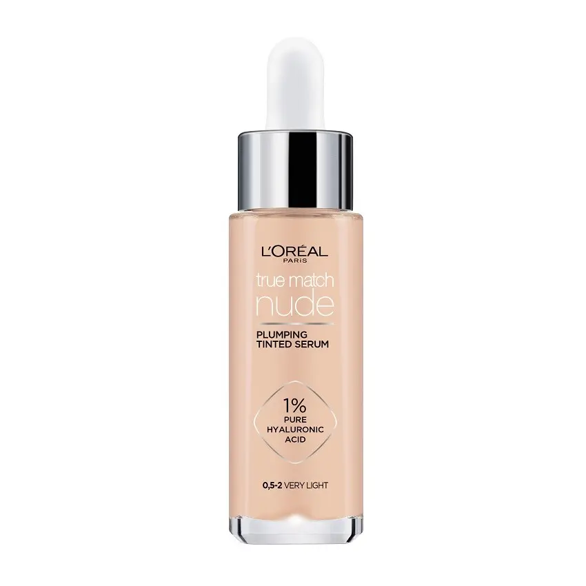 L'Oréal Paris True Match Nude Plumping Tinted Serum tónující sérum s 1% kyseliny hyaluronové 0,5-2 Very Light 30 ml