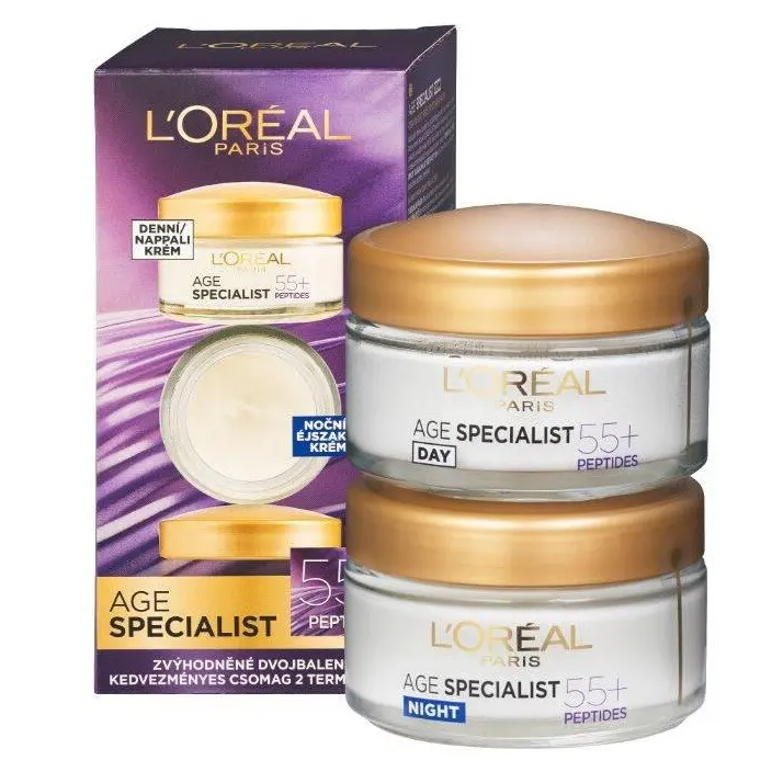 LOréal Paris Age Specialist 55 denní a noční krém proti vráskám 2 x 50 ml dárková sada