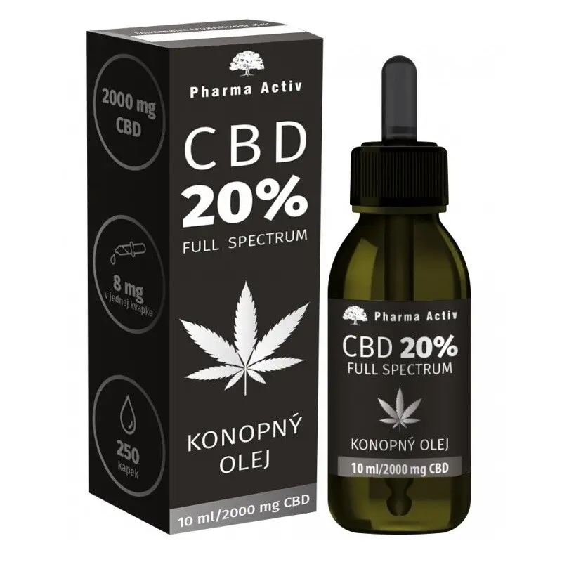 PHARMA ACTIV CZECH CBD 20% Full Spectrum Konopný olej 2000 mg 10 ml