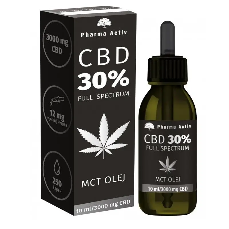 PHARMA ACTIV CZECH CBD 30% Full Spectrum MCT olej 3000 mg 10 ml