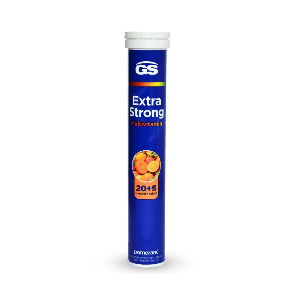 GS Extra Strong Multivitamin šumivé tablety 20+5 pomeranč