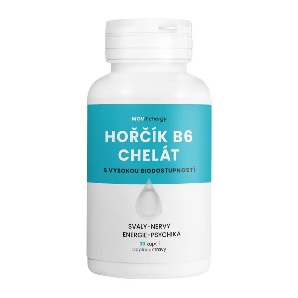 MOVit Hořčík B6 Chelát 30 kapslí