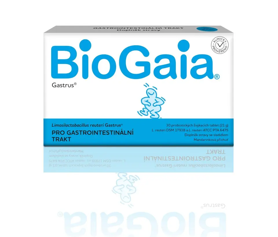 BioGaia Gastrus 30 probiotických žvýkacích tablet