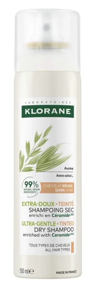 KLORANE Suchý šampon oves-tmavé vlasy 150ml