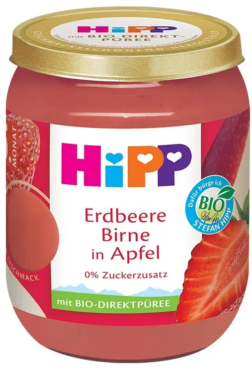 HiPP BIO Superovoce Jablko, jahody a hrušky 160 g