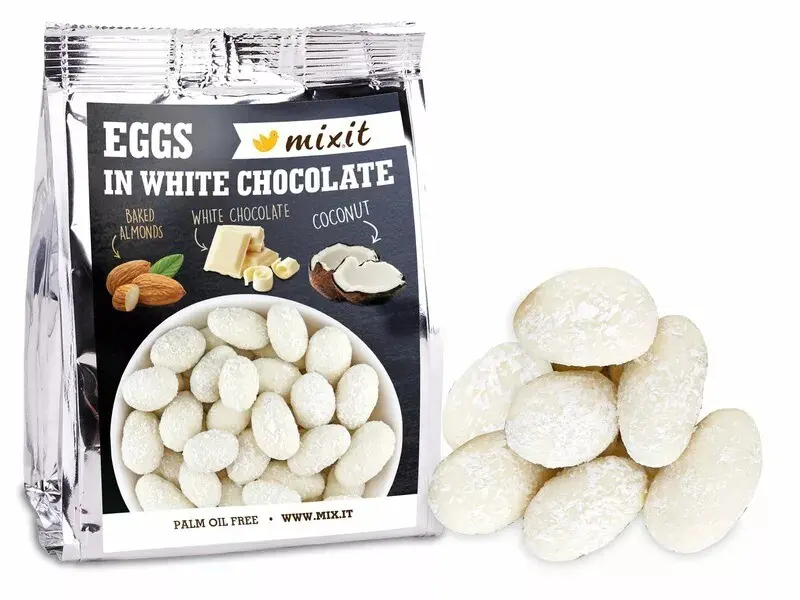 Mixit Vajíčka s bílou čokoládou Kokos 60 g