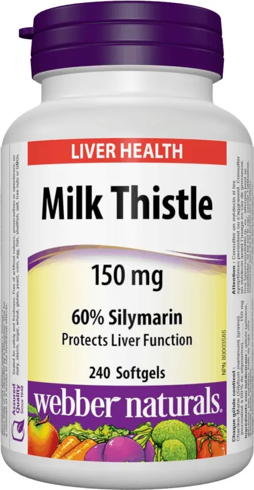 Webber Naturals Milk Thistle 150 mg 240 tob