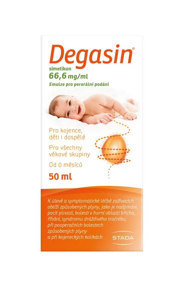 Degasin simetikon 66,6mg/ml emulze při nadýmání 50 ml