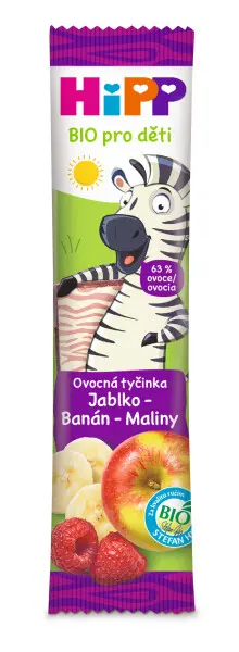 HiPP Ovocná tyčinka jablko-banán-maliny BIO 1r 23g