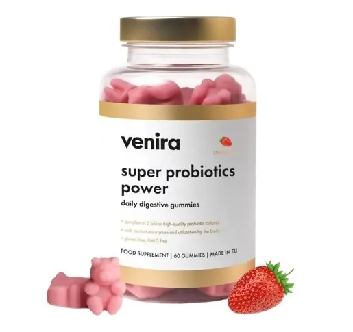 Venira Super probiotics power - daily digestive gummies - jahoda 60 ks