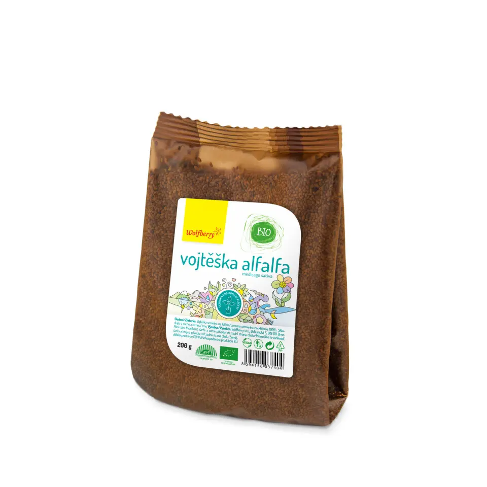 Vojtěška Alfalfa semínka na klíčení BIO 200g Wolfberry