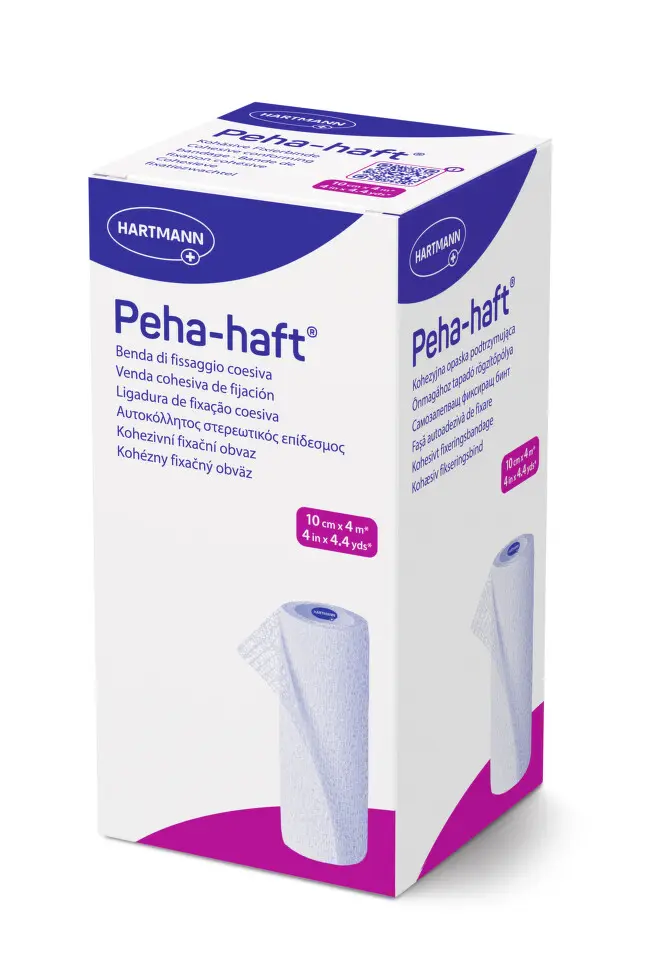 OBINADLO ELASTICKÉ FIXAČNÍ SAMODRŽÍCÍ PEHA-HAFT 10CMX4M,V NAPNUTÉM STAVU,1KS