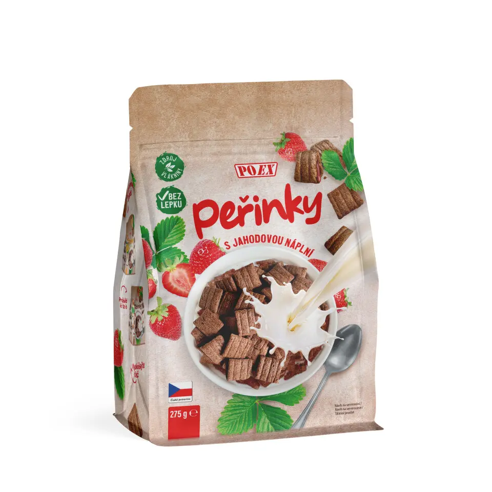 POEX Peřinky s jahodovou náplní 275g