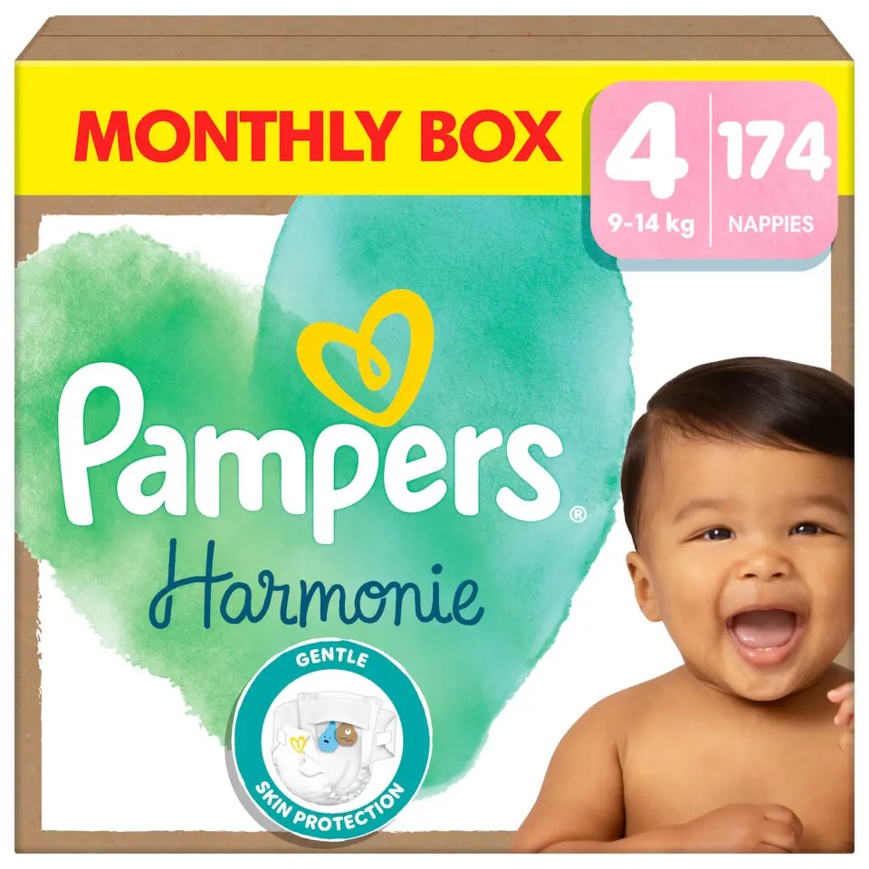 Pampers Harmonie 4 plenky 9-14kg 174ks