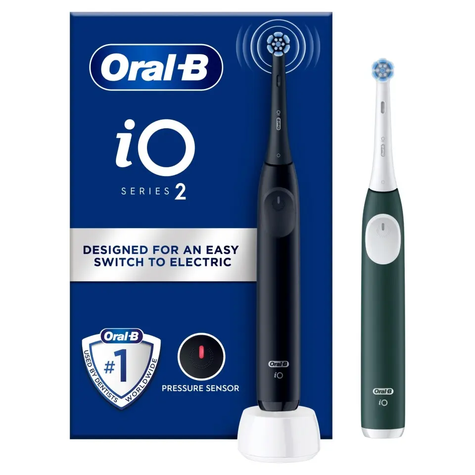 Oral-B iO Series 2 Blac.&Green el.kar.+c.pouz. 2ks