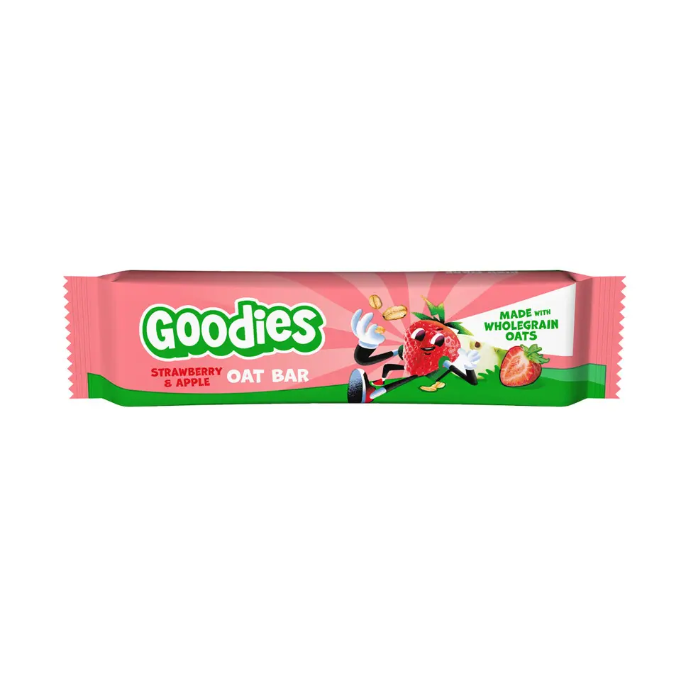 GOODIES Ovesná tyčinka jahody a jablko 23 g