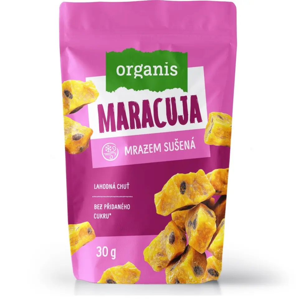 Organis Mrazem sušená maracuja kostky 30g