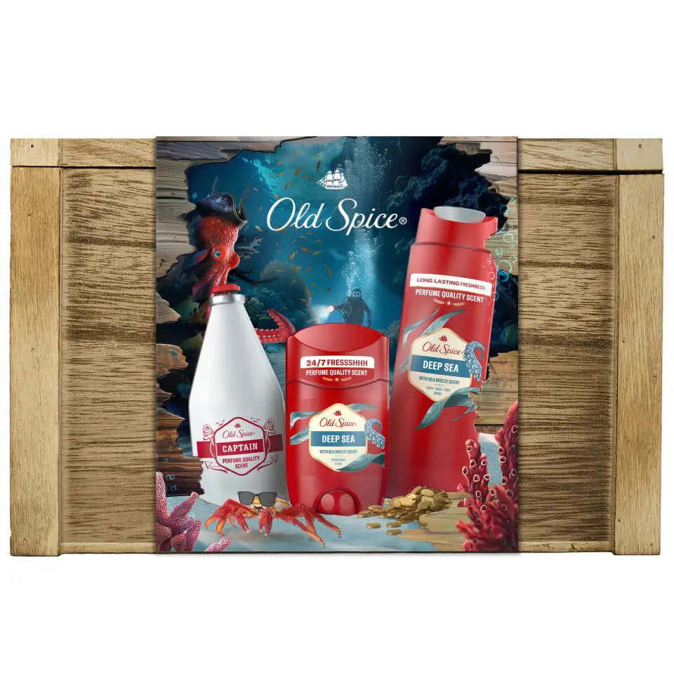 Old Spice Deep Sea Xmas dárková sada v truhle