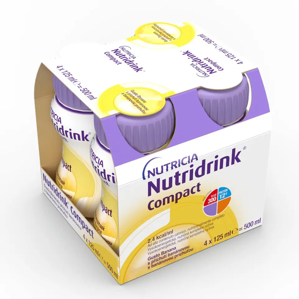 NUTRIDRINK COMPACT S PŘÍCHUTÍ BANÁNOVOU POR SOL 4X125ML