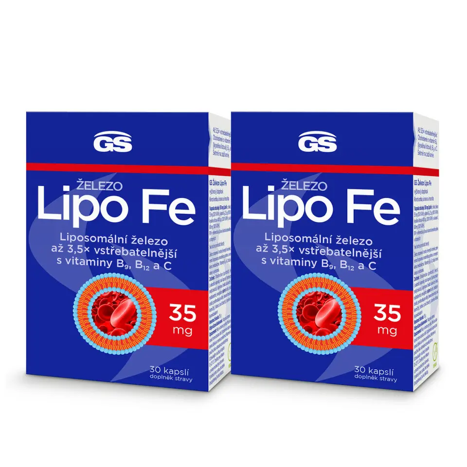 GS Železo Lipo Fe cps.30 - balení 2 ks