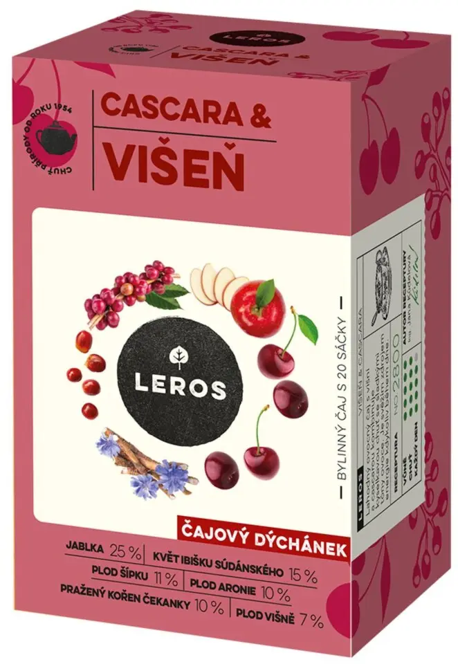 LEROS Čajový dýchánek cascara & višeň 20 sáčků