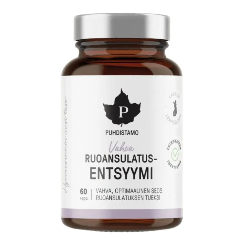 Puhdistamo - Super Digestive Enzymes 60 kapslí (Super trávicí enzymy - Vahva Ruoansulatus Enstsyymi)