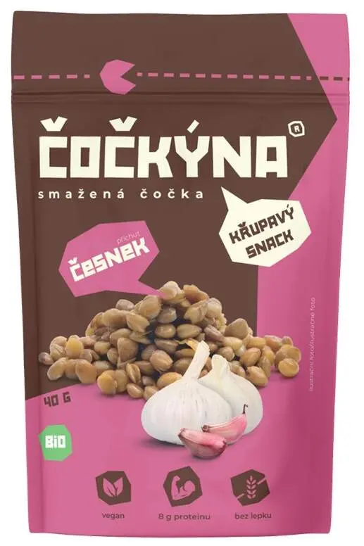 Čočkýna BIO smažená čočka česnek 40 g