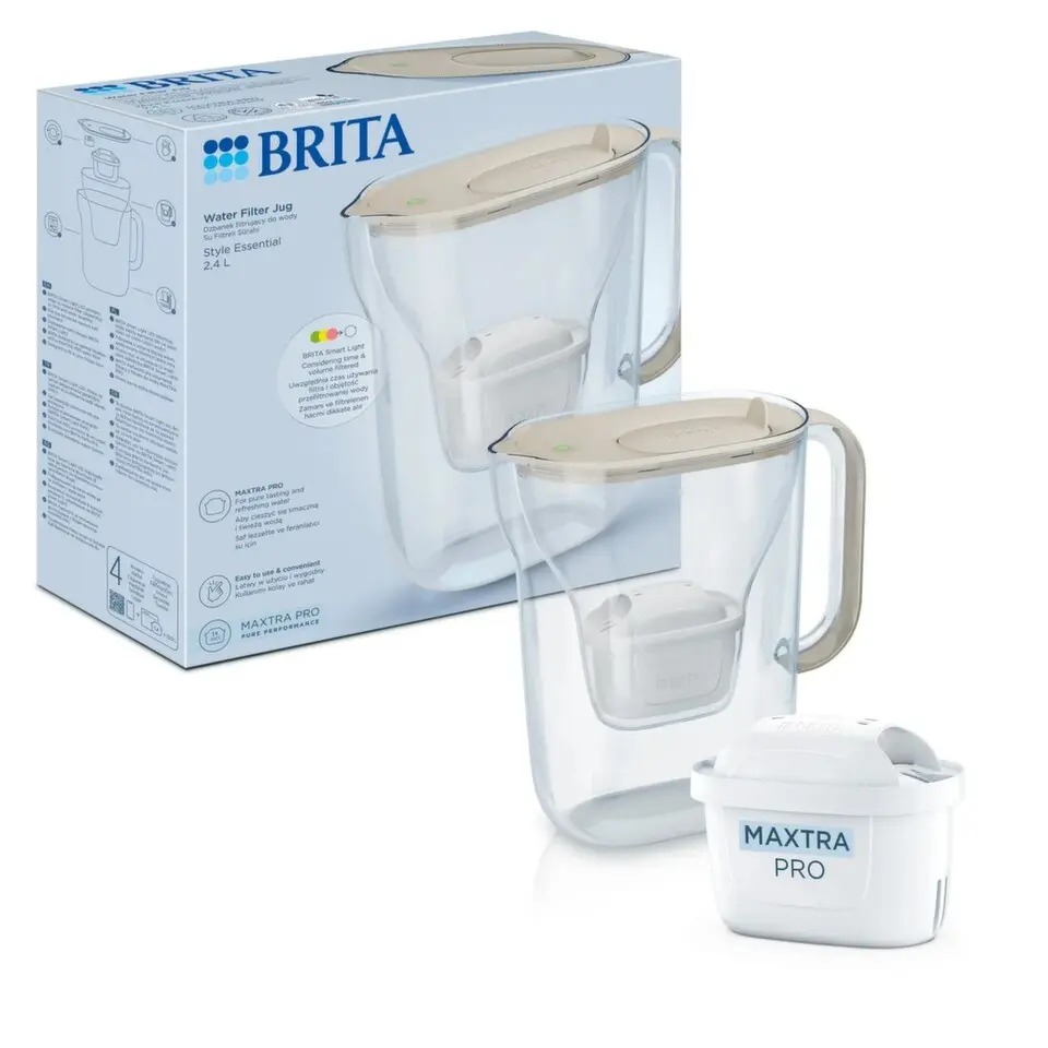 BRITA Style Essential 2,4l, písková + filtr 1 ks