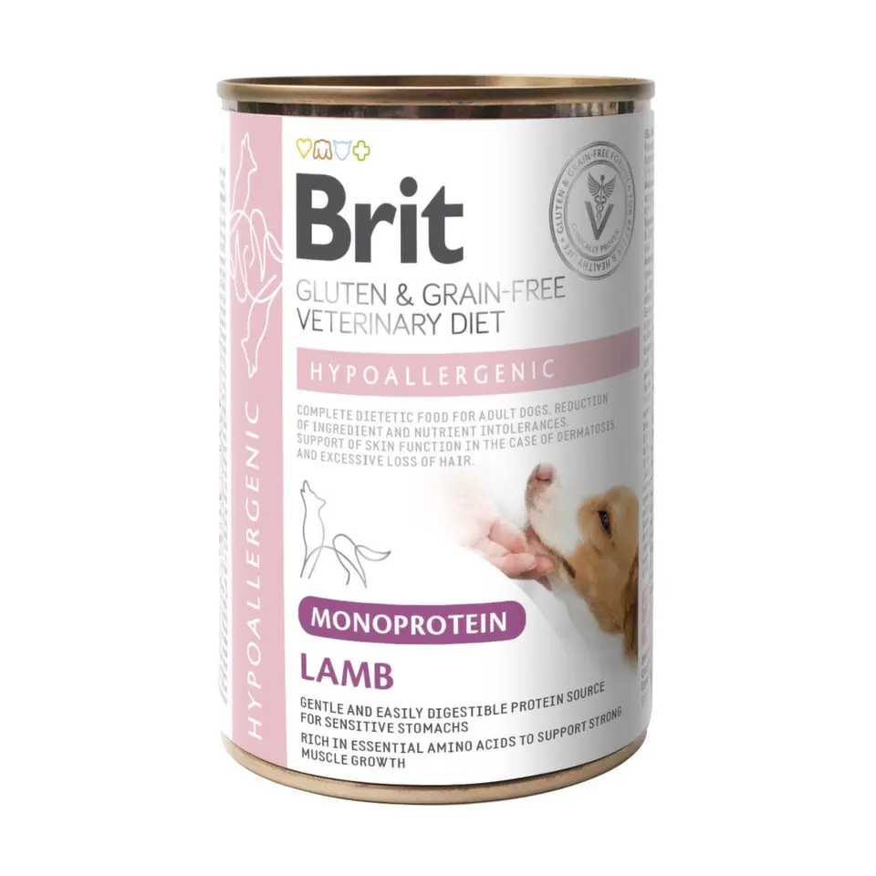 Brit Veterinary Diet Dog Can Hypoallergenic Monoprotein Lamb 400 g