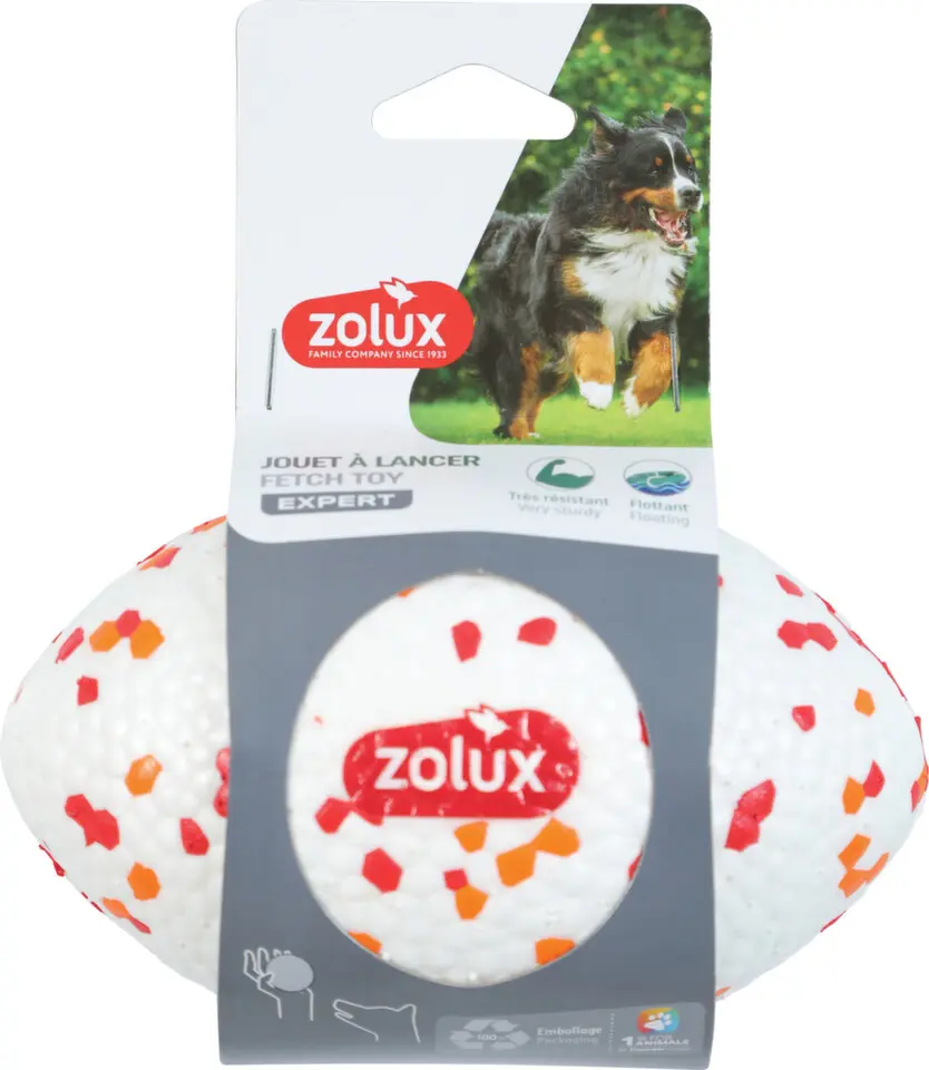 Hračka pes ETPU míček rugby Zolux