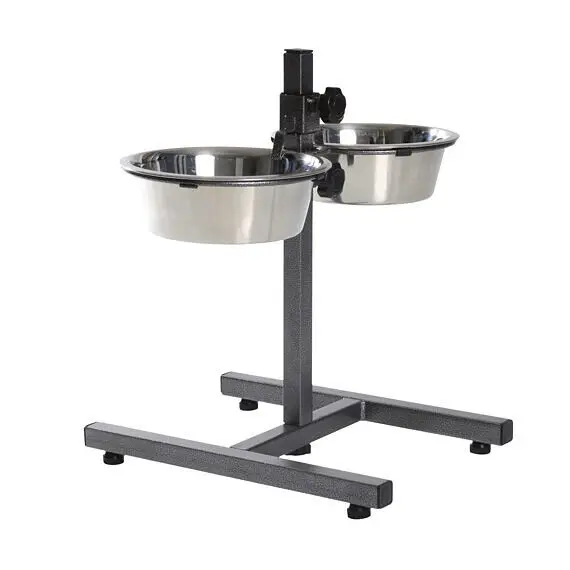 Psí bar na 2misky nerez 2,8l/24cm, nast.výška 50cm TR